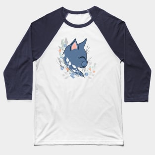 Happy Cat In The Springtime Garden Baseball T-Shirt